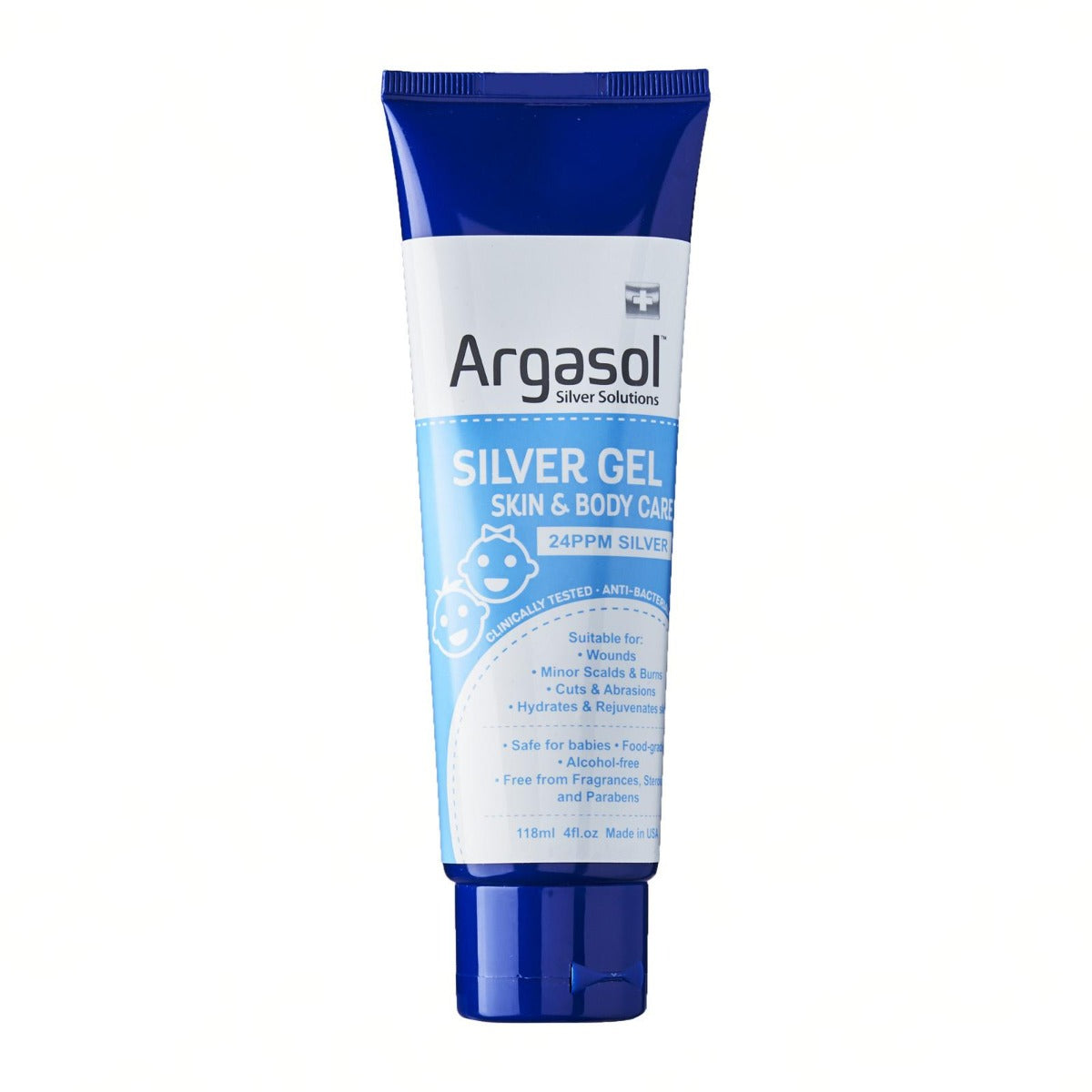 Argasol 24ppm Kids Silver Gel Skin & Body Care, 118ml (Exp 01/28)