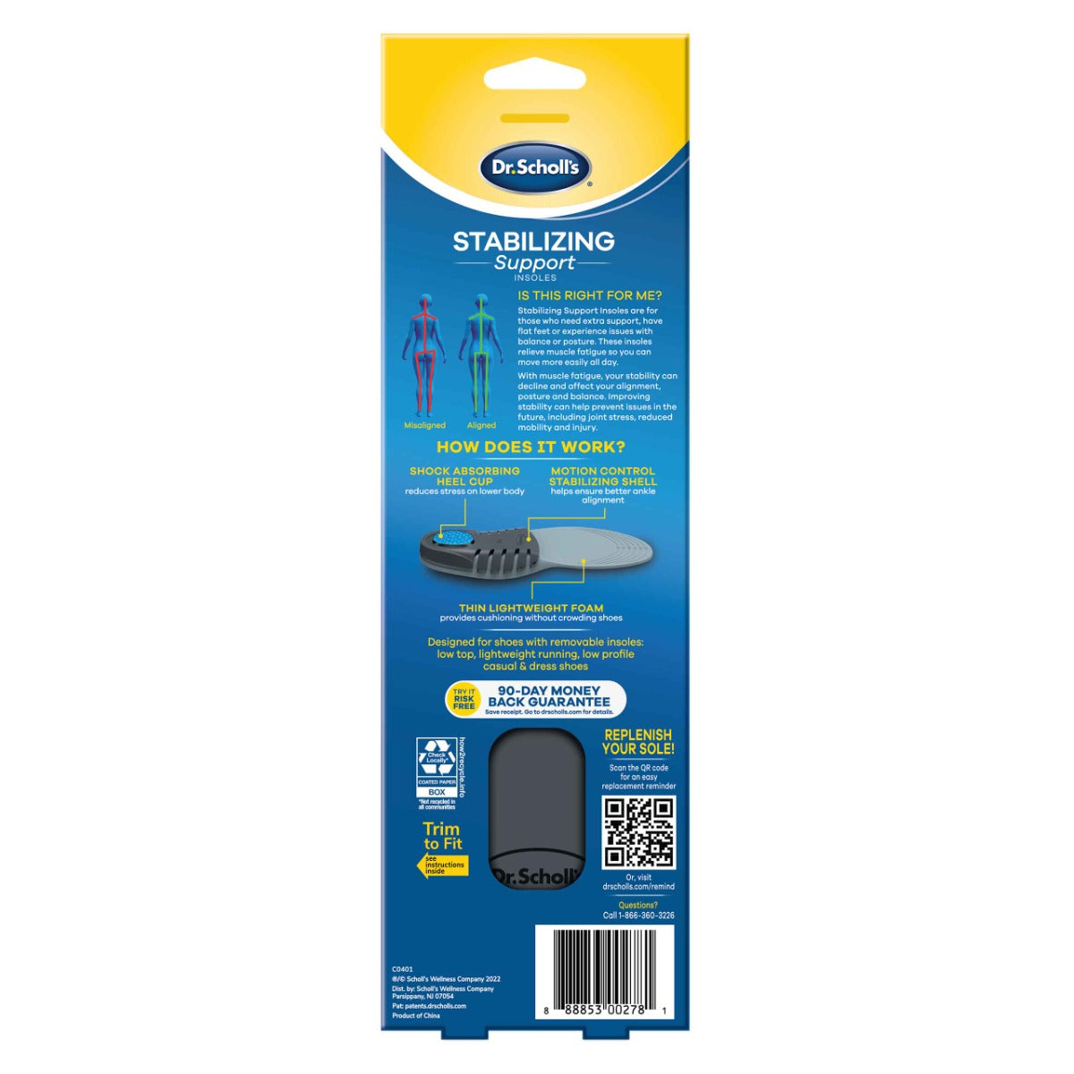 Dr Scholl's Stabilizing Support Insoles