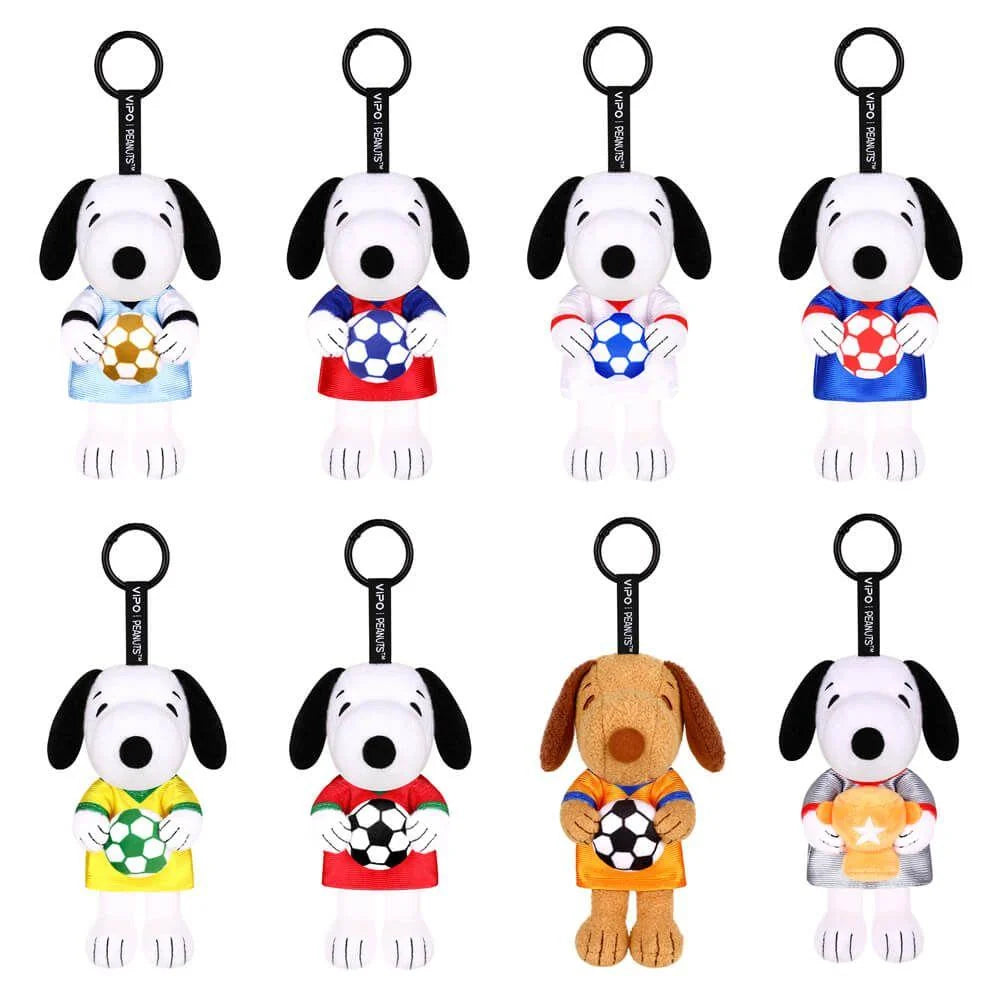 Peanuts x VIPO Snoopy Plush Keychain Blind Box, 1pk (Soccer Series)