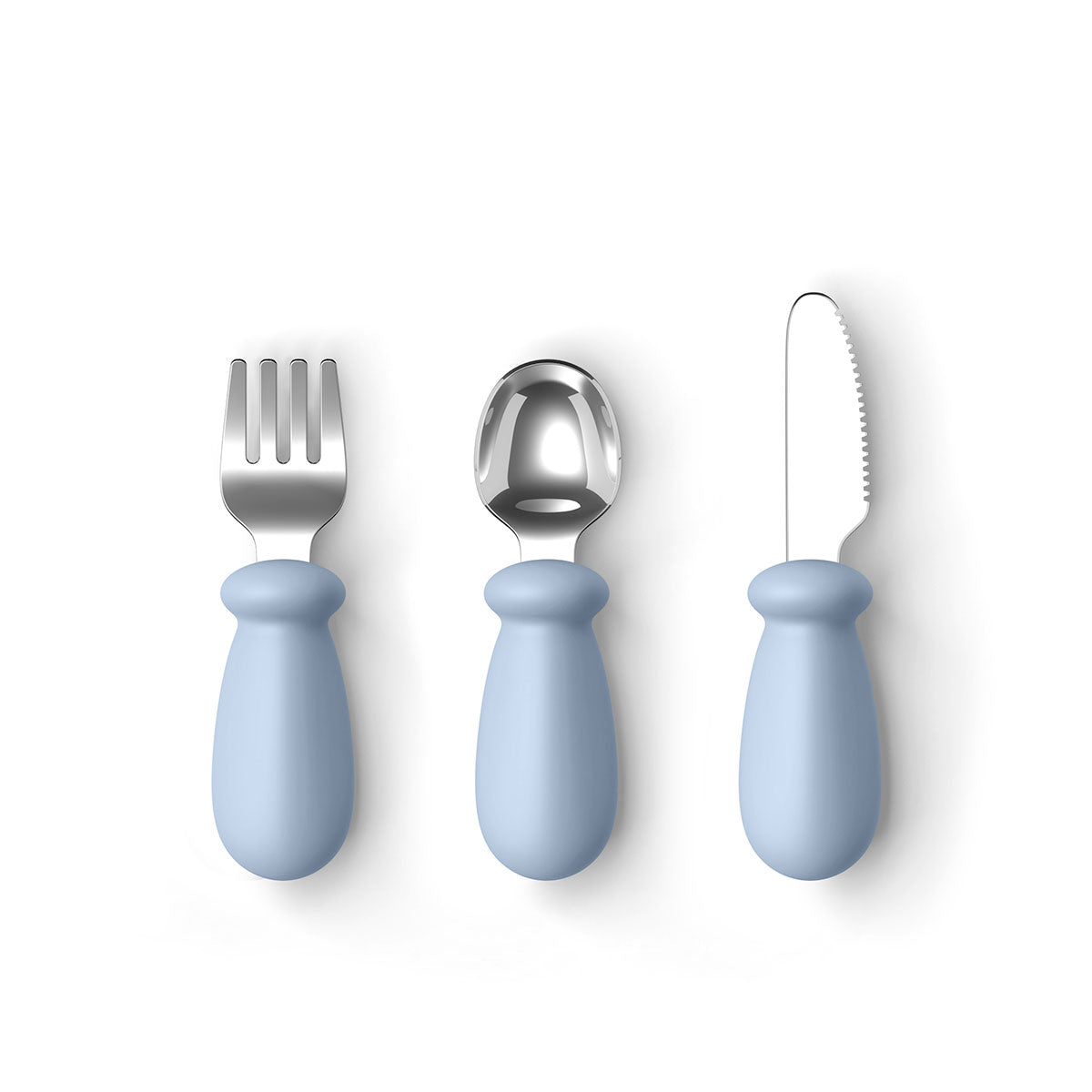 Biomom Baby Fork, Spoon and Knife Mushroom Set (5 Colours) - Pupsik Singapore