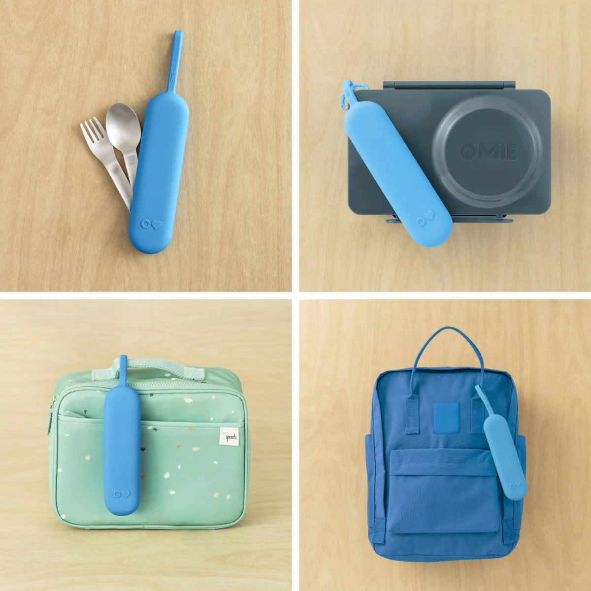 OmieBox UP Pod & Utensil Set (4 Colors)