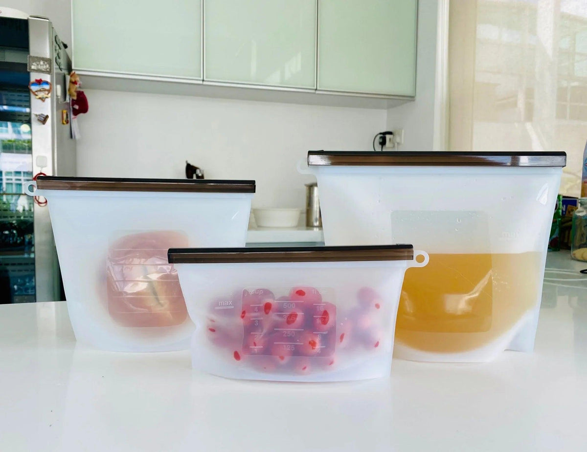 Biomom Biomom Leakproof Silicone Food Storage Bag - Clear (3 Sizes) | Pupsik ...