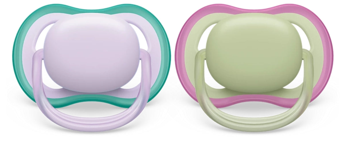 Philips Avent Ultra Air Pacifier, 2pk - 0-6M (8 Designs) - Pupsik Singapore