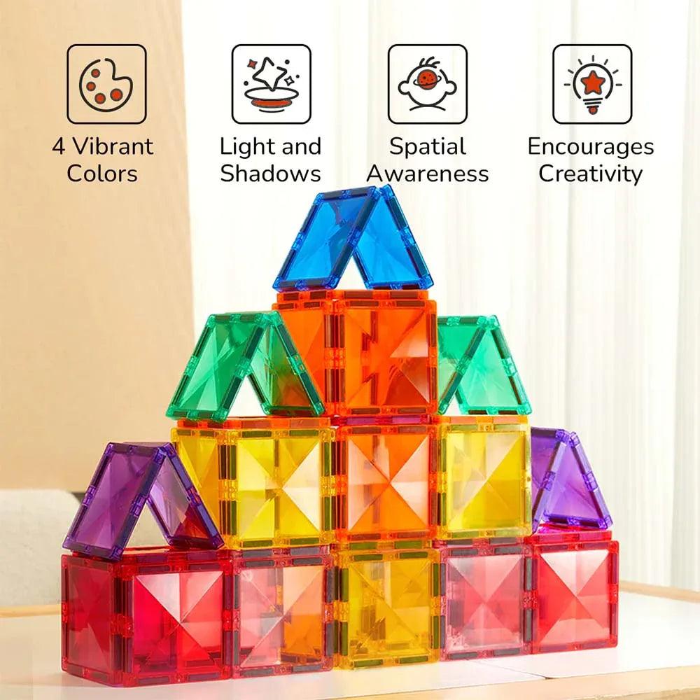 Mideer Colorful Magnetic Tiles | Pupsik Singapore