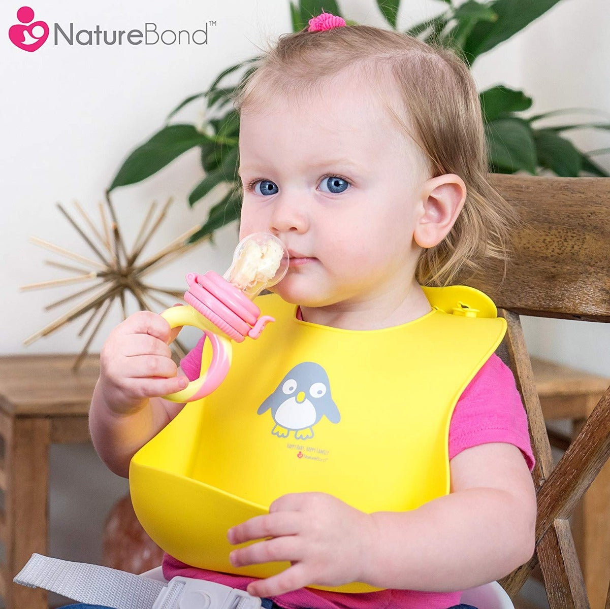 NatureBond Waterproof Silicone Baby Bib, 2pk (2 Colours) - Pupsik Singapore