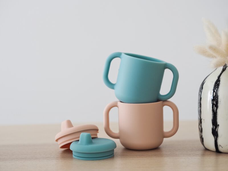 Beaba Silicone Learning Cup with Spout Lid, 170ml - Pink