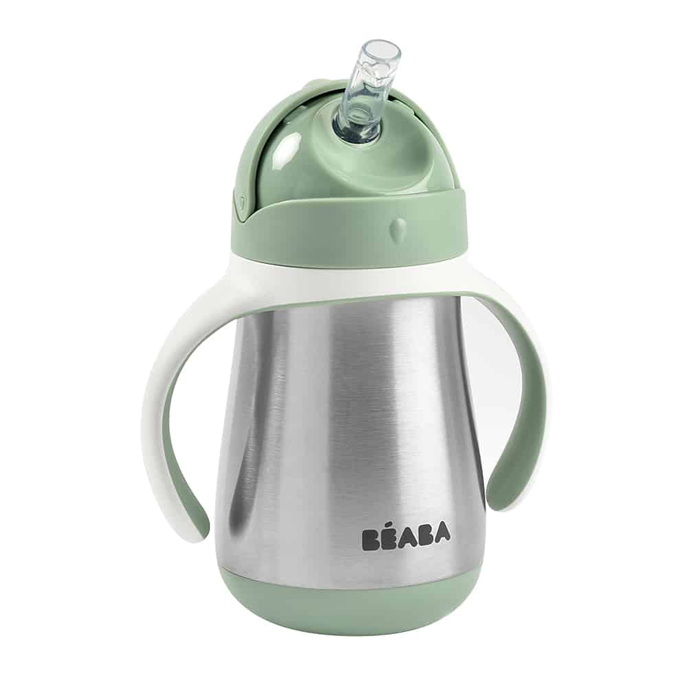 Beaba Stainless Steel Straw Cup (250ml) - 4 Colors - Pupsik Singapore