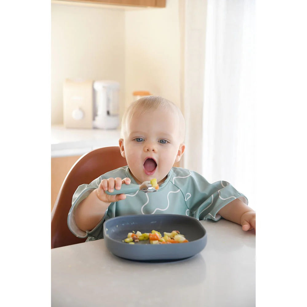 Beaba Stainless Steel Pre-Cutlery Fork & Spoon Set, 2pk (4 Colors)