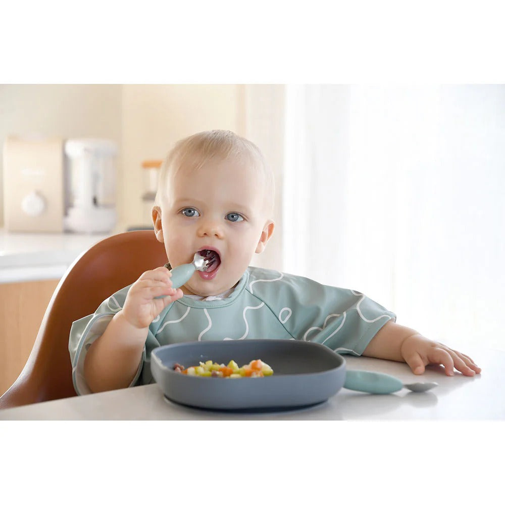 Beaba Stainless Steel Pre-Cutlery Fork & Spoon Set, 2pk (4 Colors)