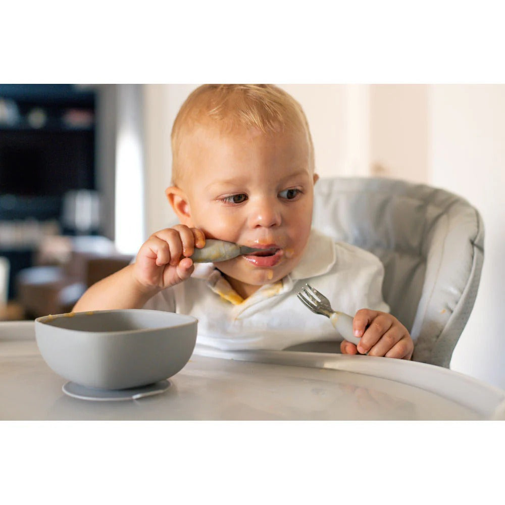 Beaba Stainless Steel Pre-Cutlery Fork & Spoon Set, 2pk (4 Colors)