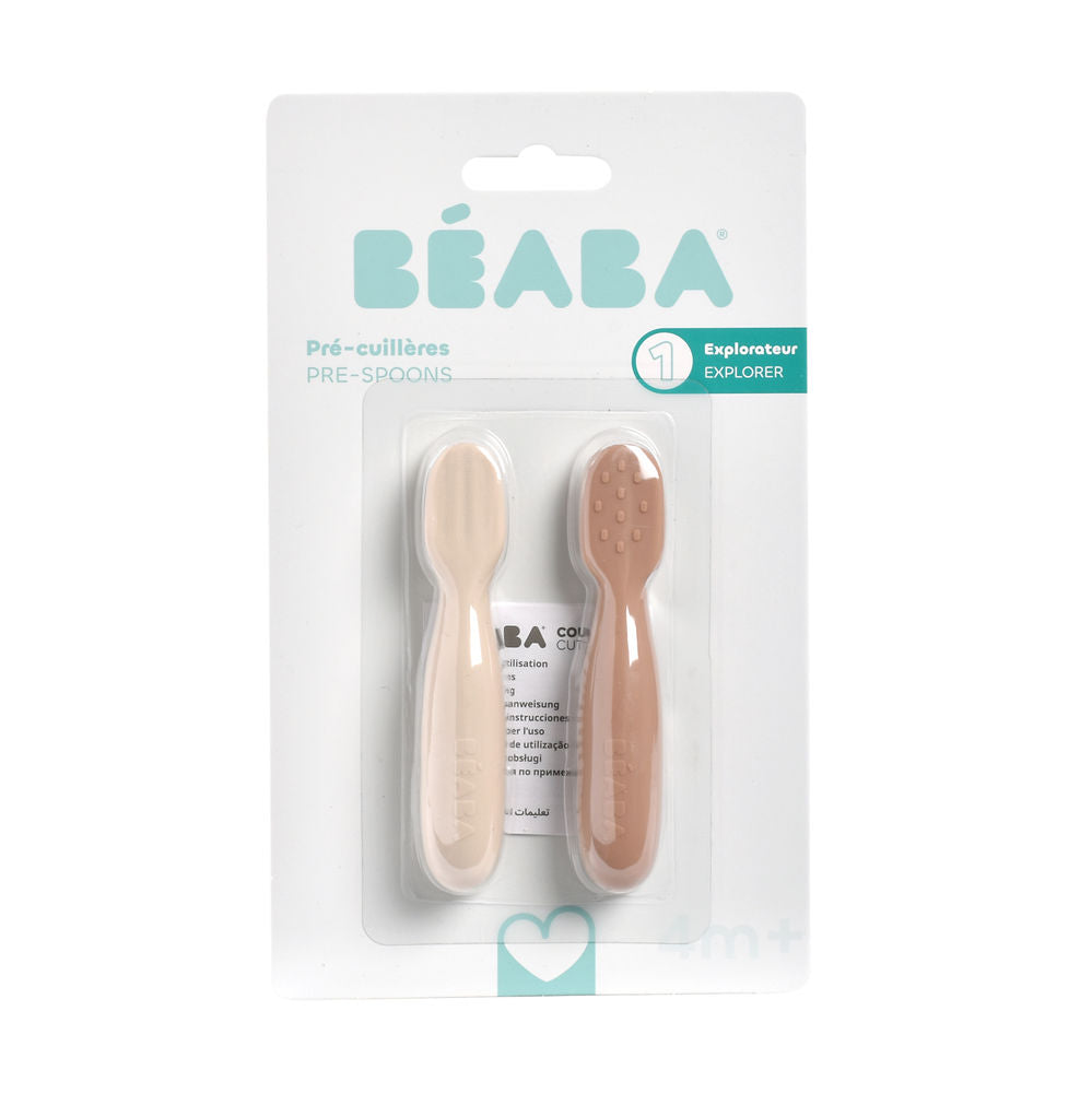 Beaba Silicone Pre-Spoons, 2pk (2 Colors)