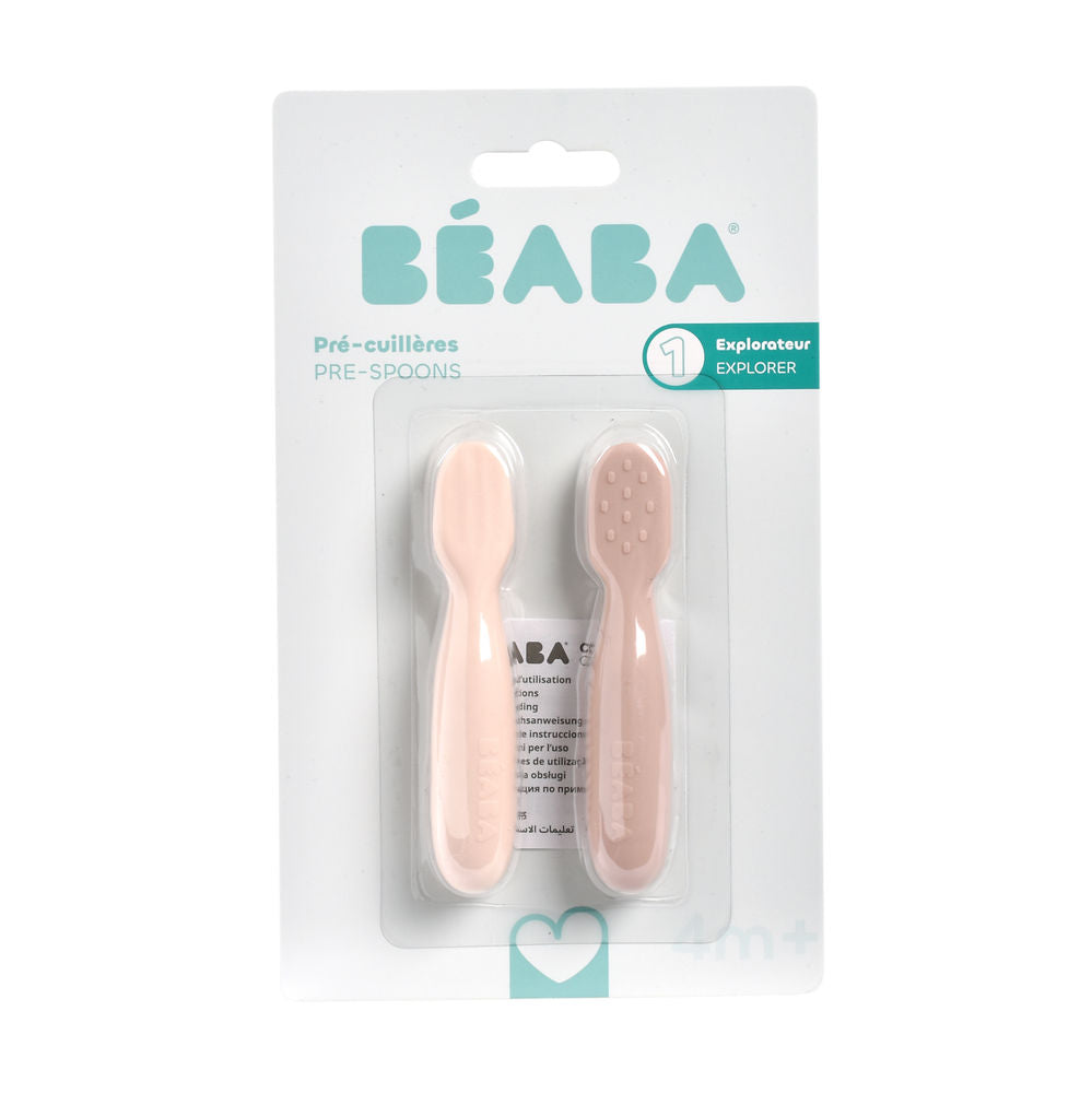 Beaba Silicone Pre-Spoons, 2pk (2 Colors)