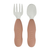 Beaba Stainless Steel Pre-Cutlery Fork & Spoon Set, 2pk (2 Colors)
