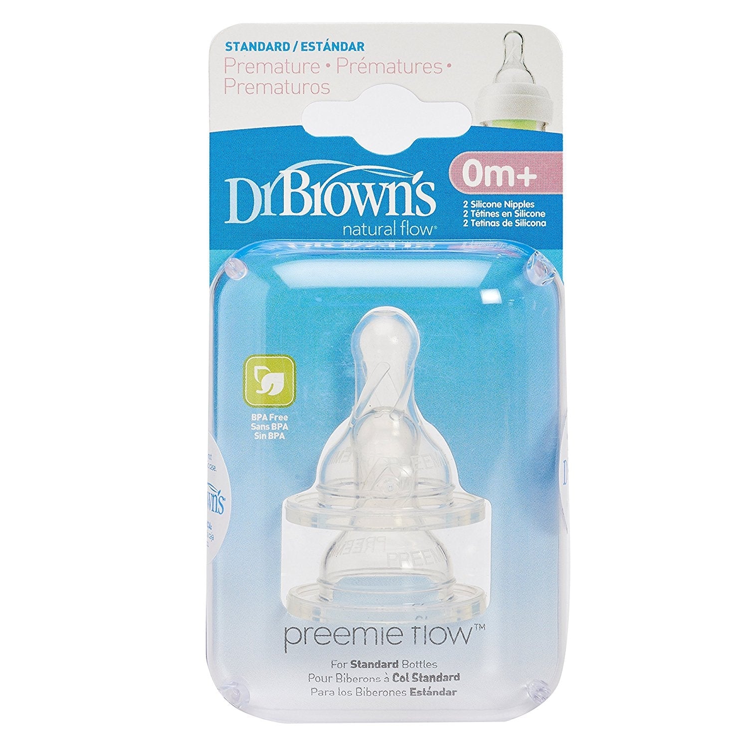Dr. Brown's Natural Flow Teat (Narrow-Neck), 2pk (5 Sizes) - Pupsik Singapore