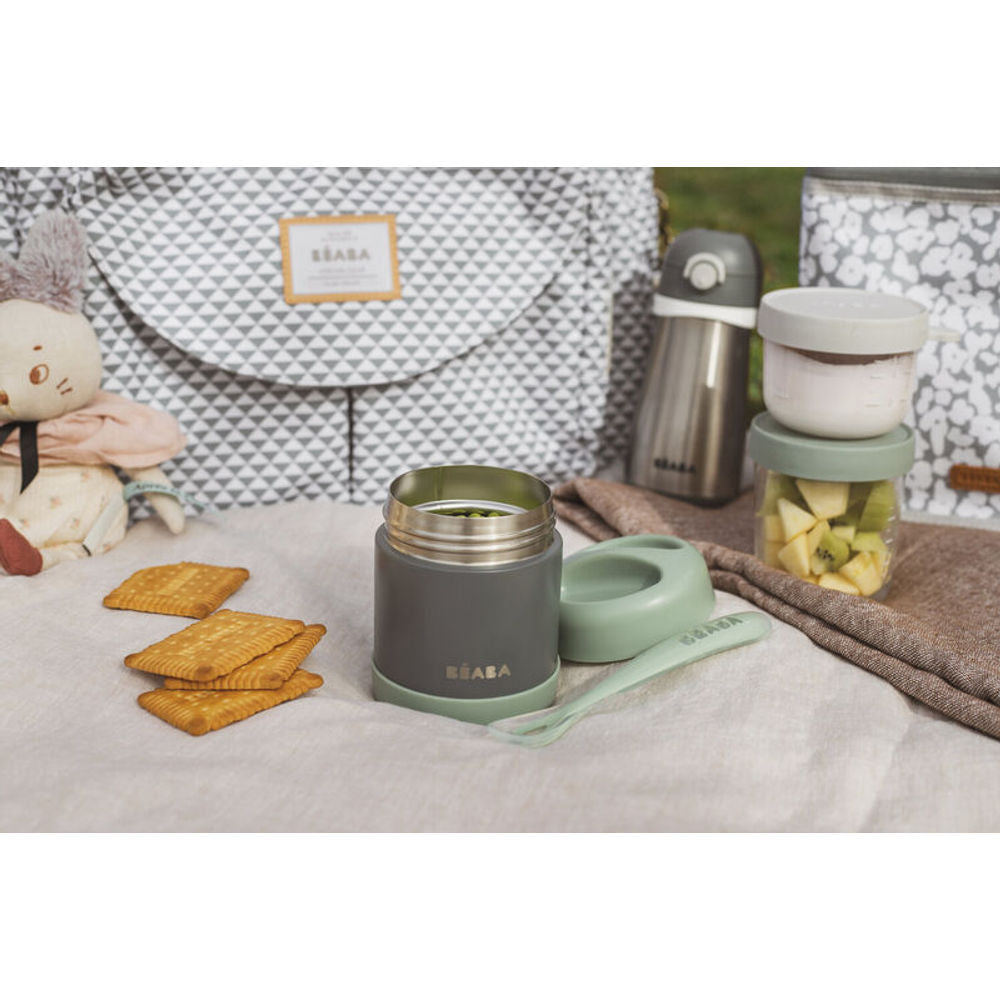 Beaba Thermo-Portion Insulated Stainless Steel Food Container, 300ml (3 Colors)