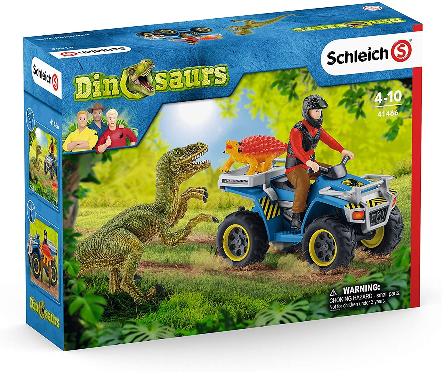 Schleich Quad Escape From Velociraptor Playset