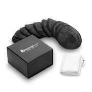 NatureBond Lace Style Bamboo Cotton Nursing Pads (5 pairs) - Black