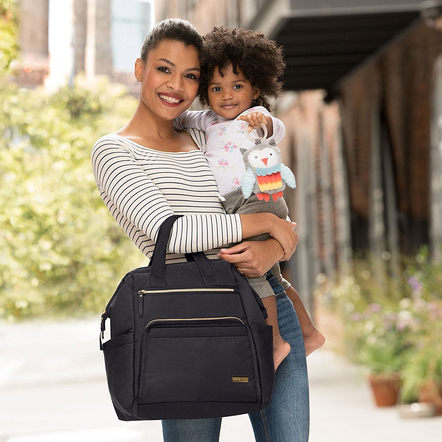 Skip Hop Mainframe Wide Open Diaper Backpack - Black
