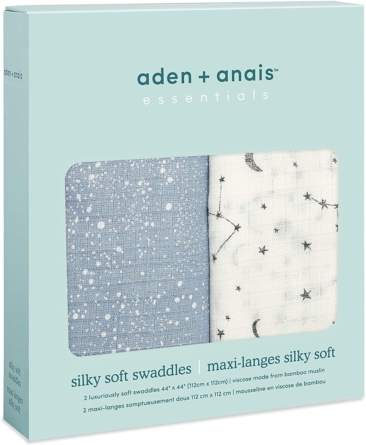 Aden Anais Silky Soft Bamboo Swaddle (44 x 44 in), 2pk (6 Designs) - Pupsik Singapore