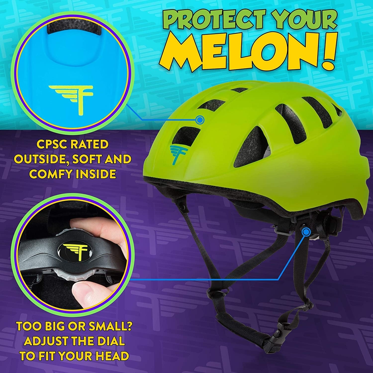 Flybar Junior Sports Helmet - Green