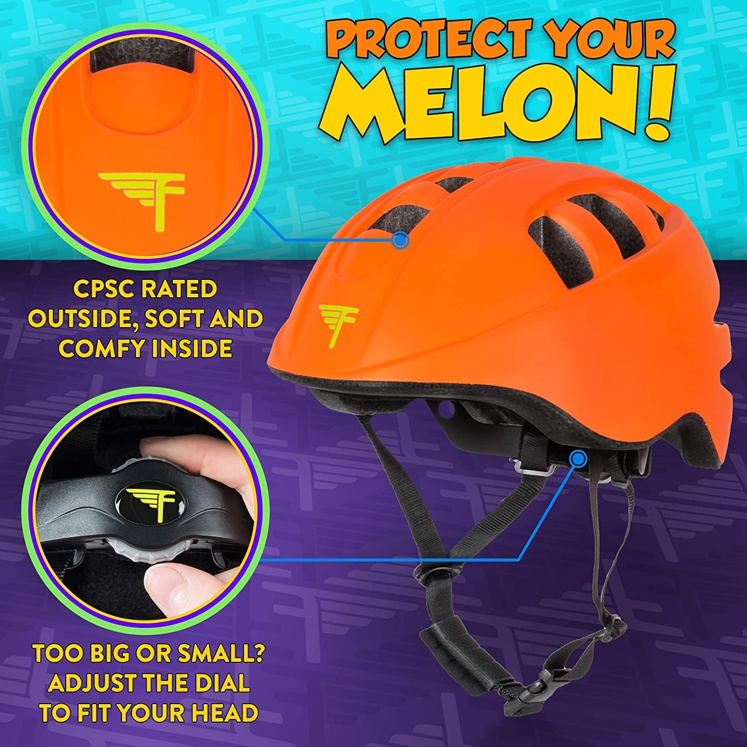 Flybar Junior Sports Helmet - Orange