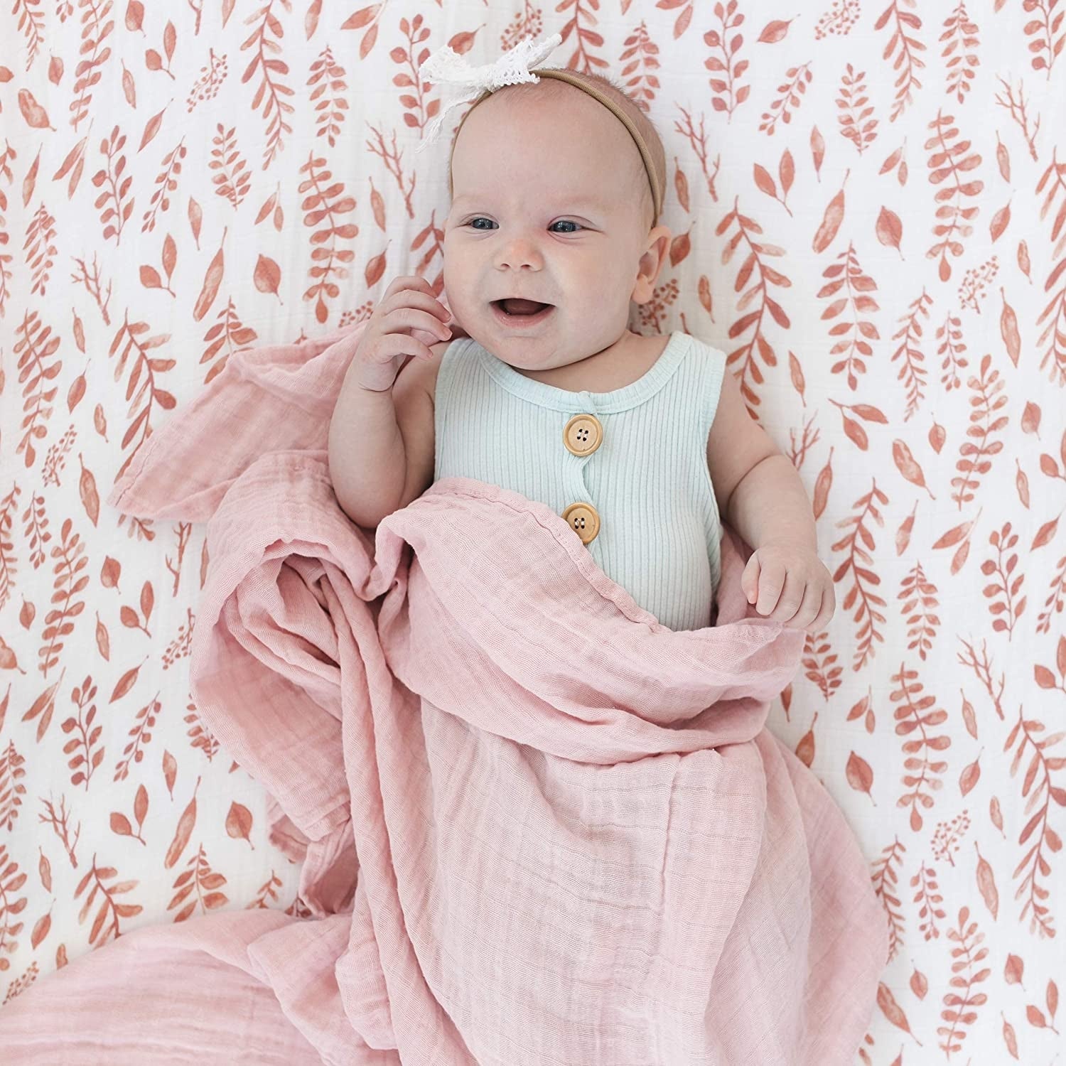 Bebe Au Lait Classic Muslin Fitted Crib Sheet (70x130cm) (18 Designs) - Pupsik Singapore