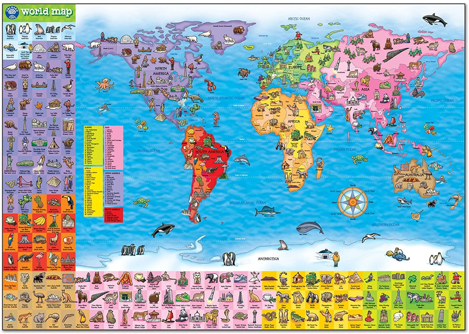 Orchard Toys World Map Giant Jigsaw Puzzle & Poster