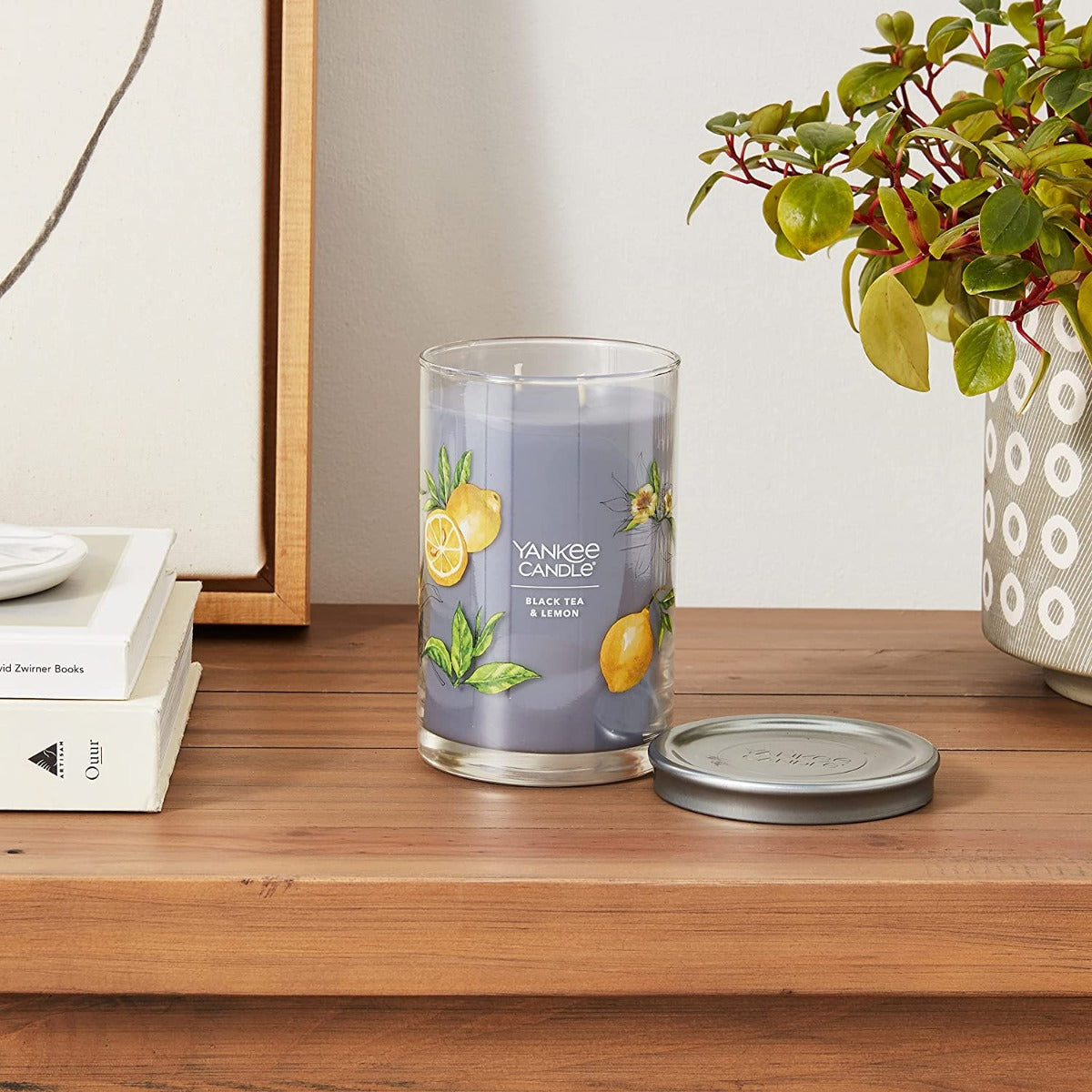 Yankee Candle Signature Large Tumbler Candle, 2-wicks (20oz) - Black Tea and Lemon