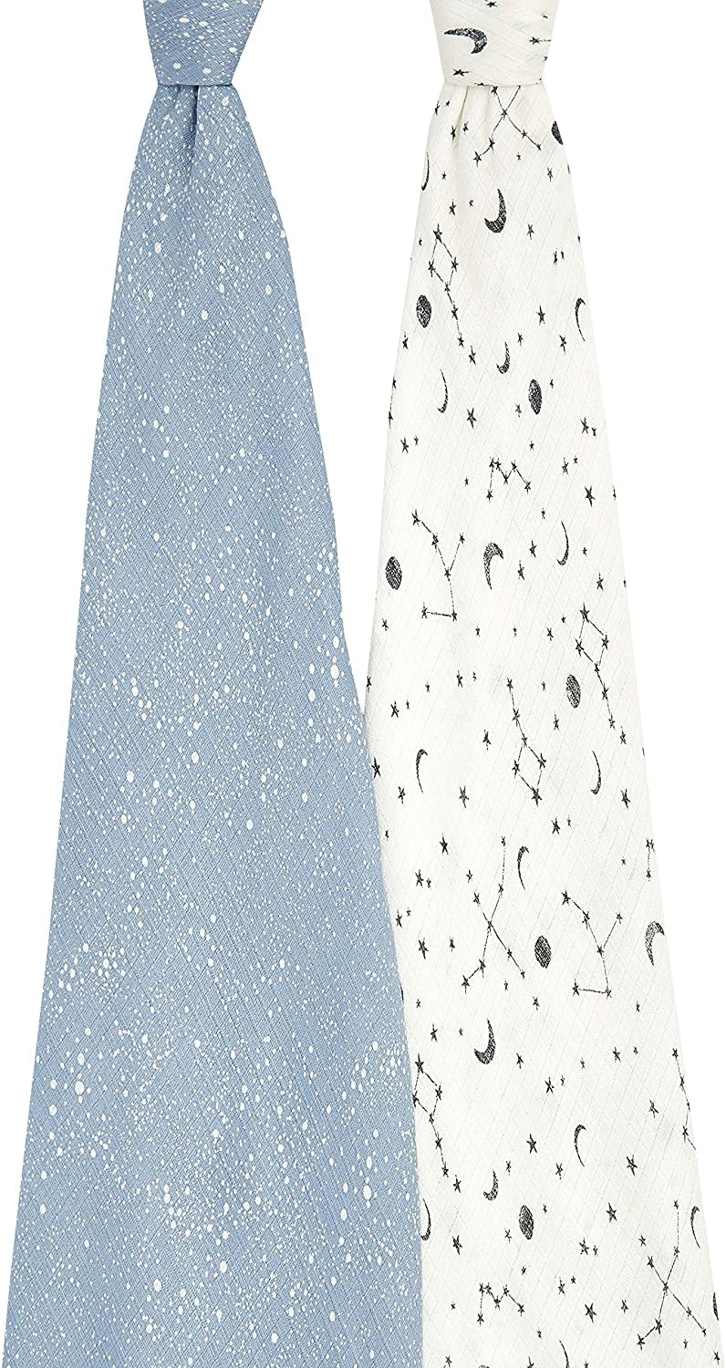 Aden Anais Silky Soft Bamboo Swaddle (44 x 44 in), 2pk (6 Designs) - Pupsik Singapore