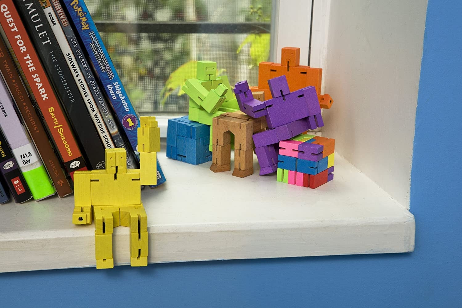 Areaware Small Cubebot Wooden Toy Robot Puzzle - Guthrie