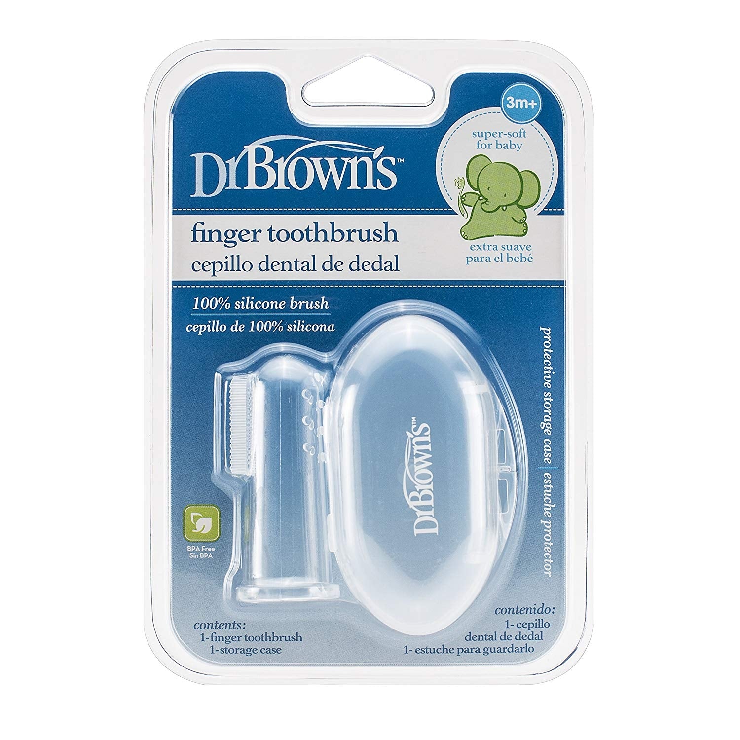 Dr Brown's Finger Baby Toothbrush with Case, 1pk
