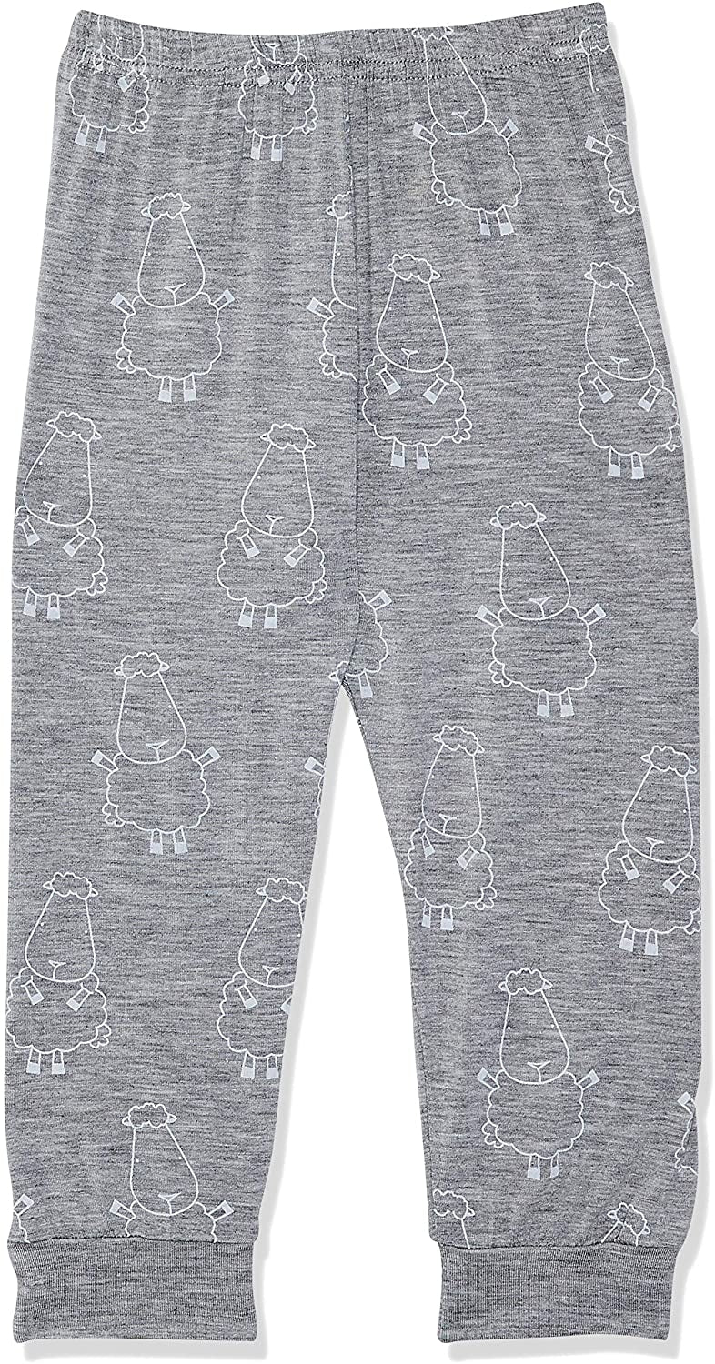 Baa Baa Sheepz Baby Long Sleeve Pyjama Set - Small Star & Sheep Blue/Big Sheep Grey (2 Sizes)