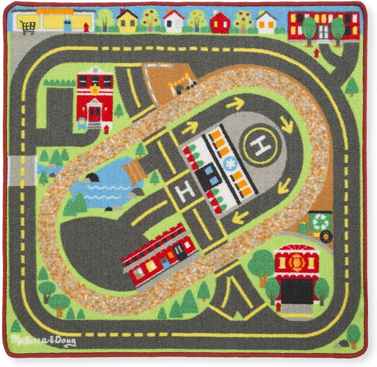 Melissa & Doug Deluxe Multi-Vehicle Activity Rug