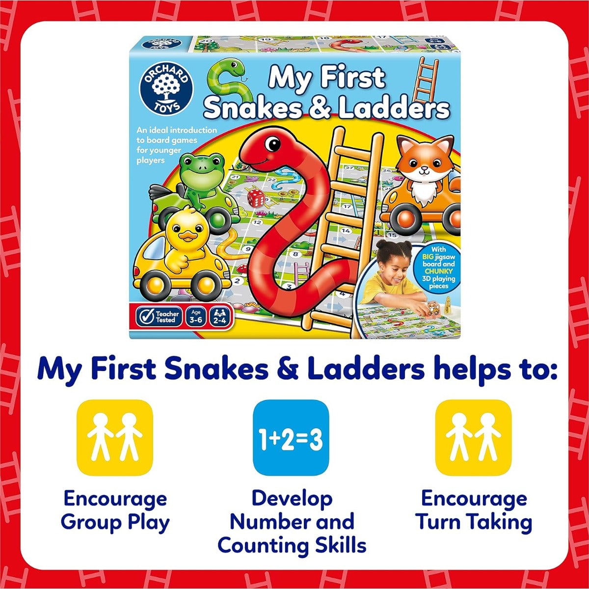 Orchard Toys My First Snakes & Ladders Game