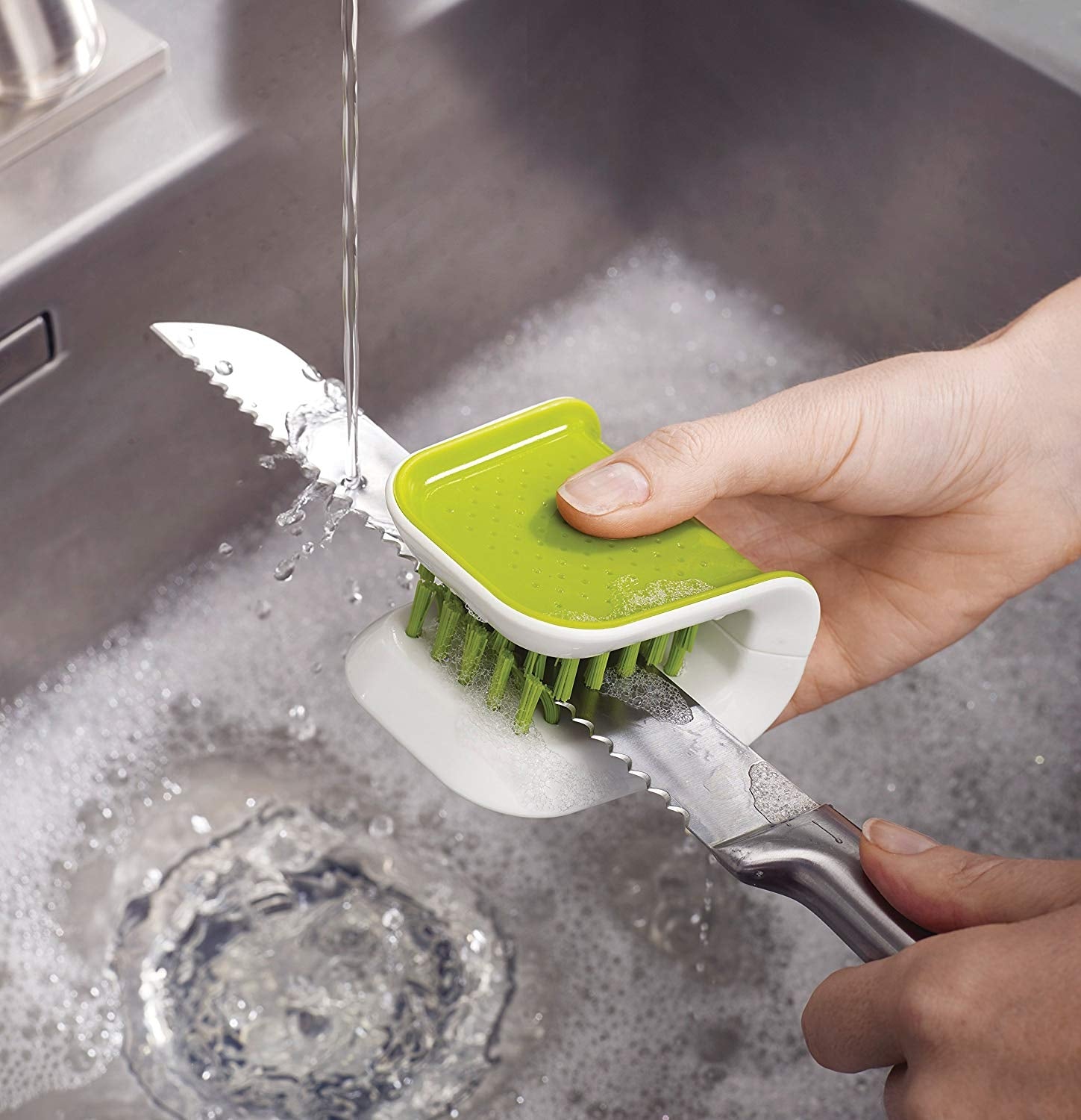 Joseph Joseph BladeBrush Kinfe & Cutlery Cleaning Brush - Green