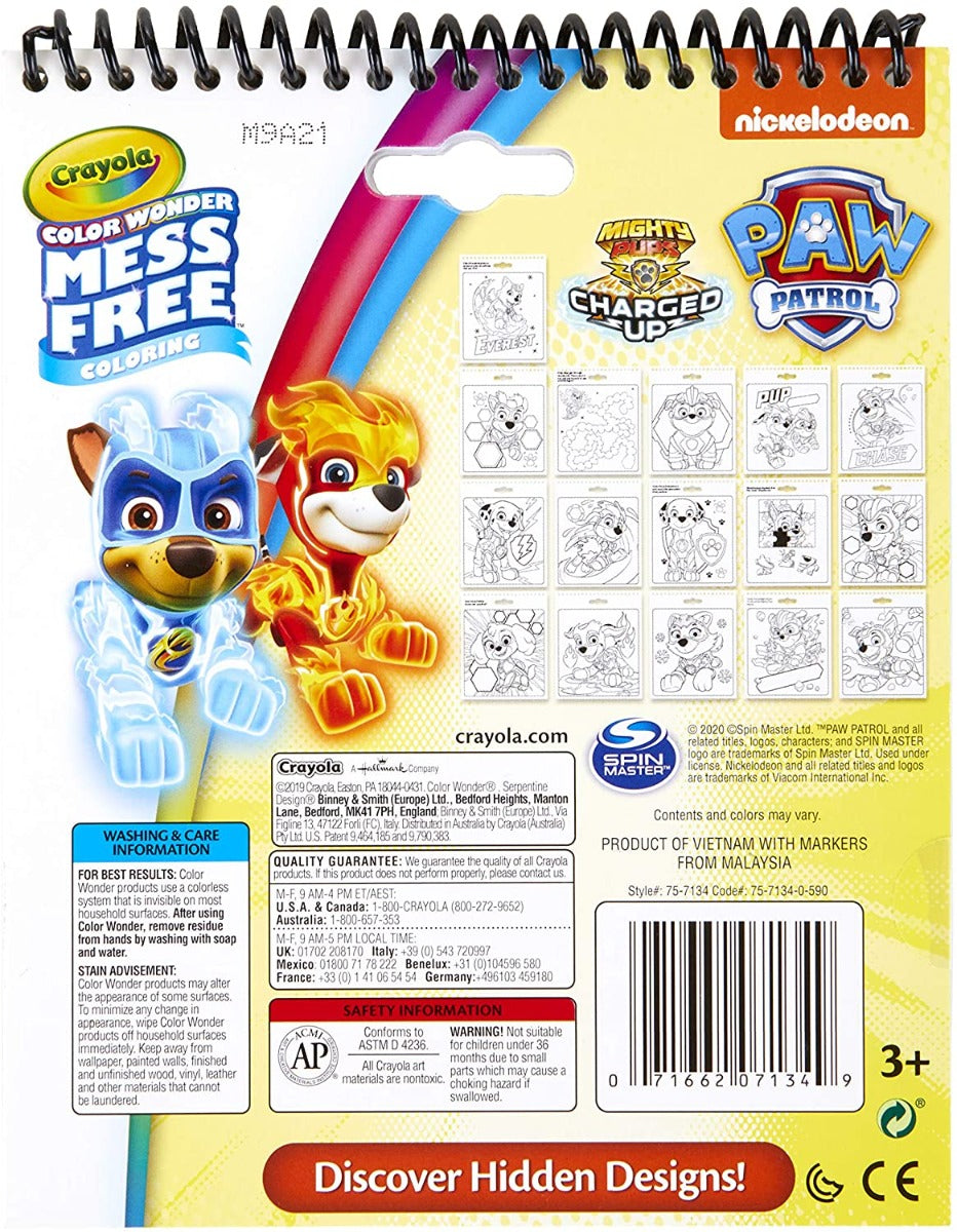 Crayola Color Wonder Mess Free Coloring Activity Pad (4 Designs) - Pupsik Singapore