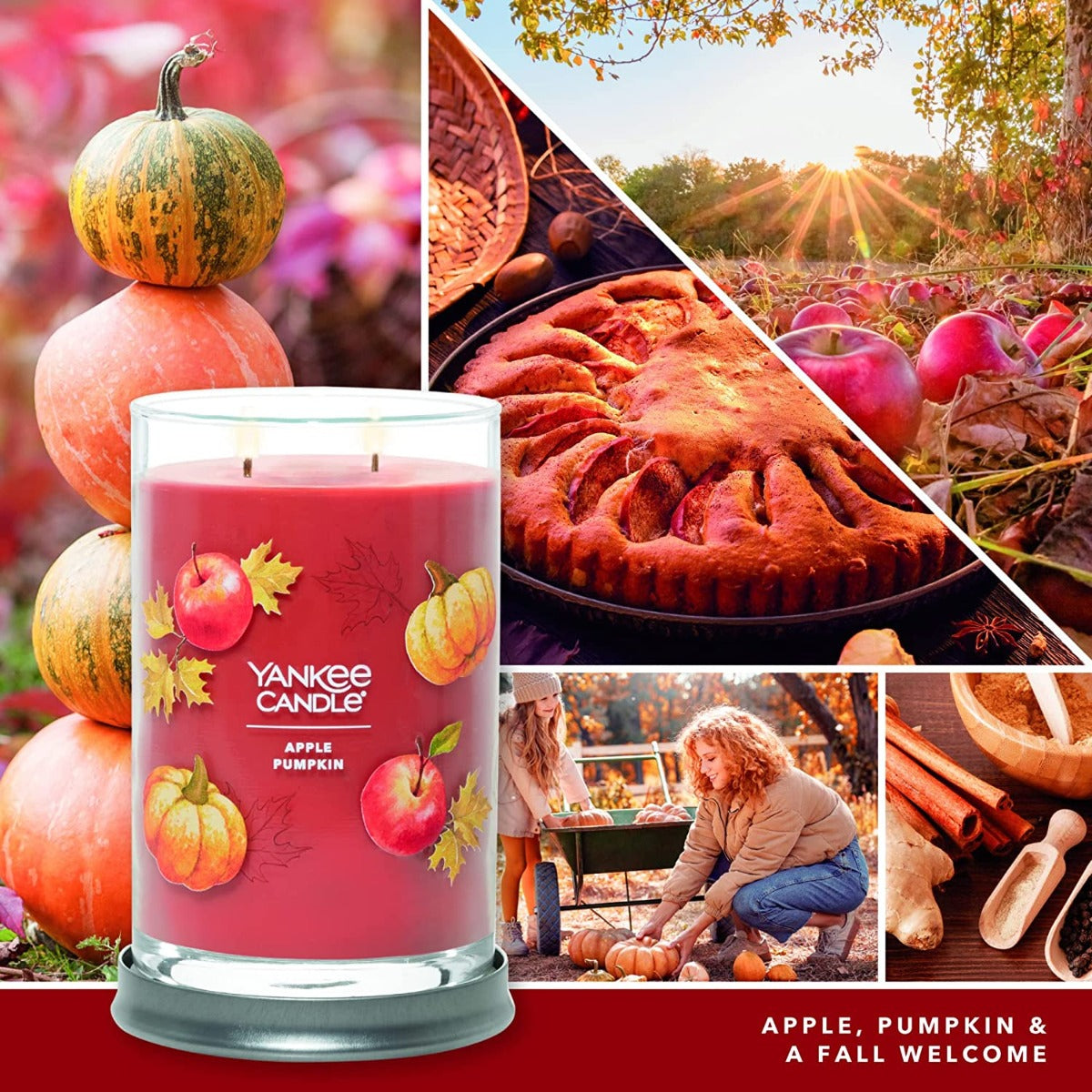 Yankee Candle Signature Large Tumbler Candle, 2-wicks (20oz) - Apple Pumpkin