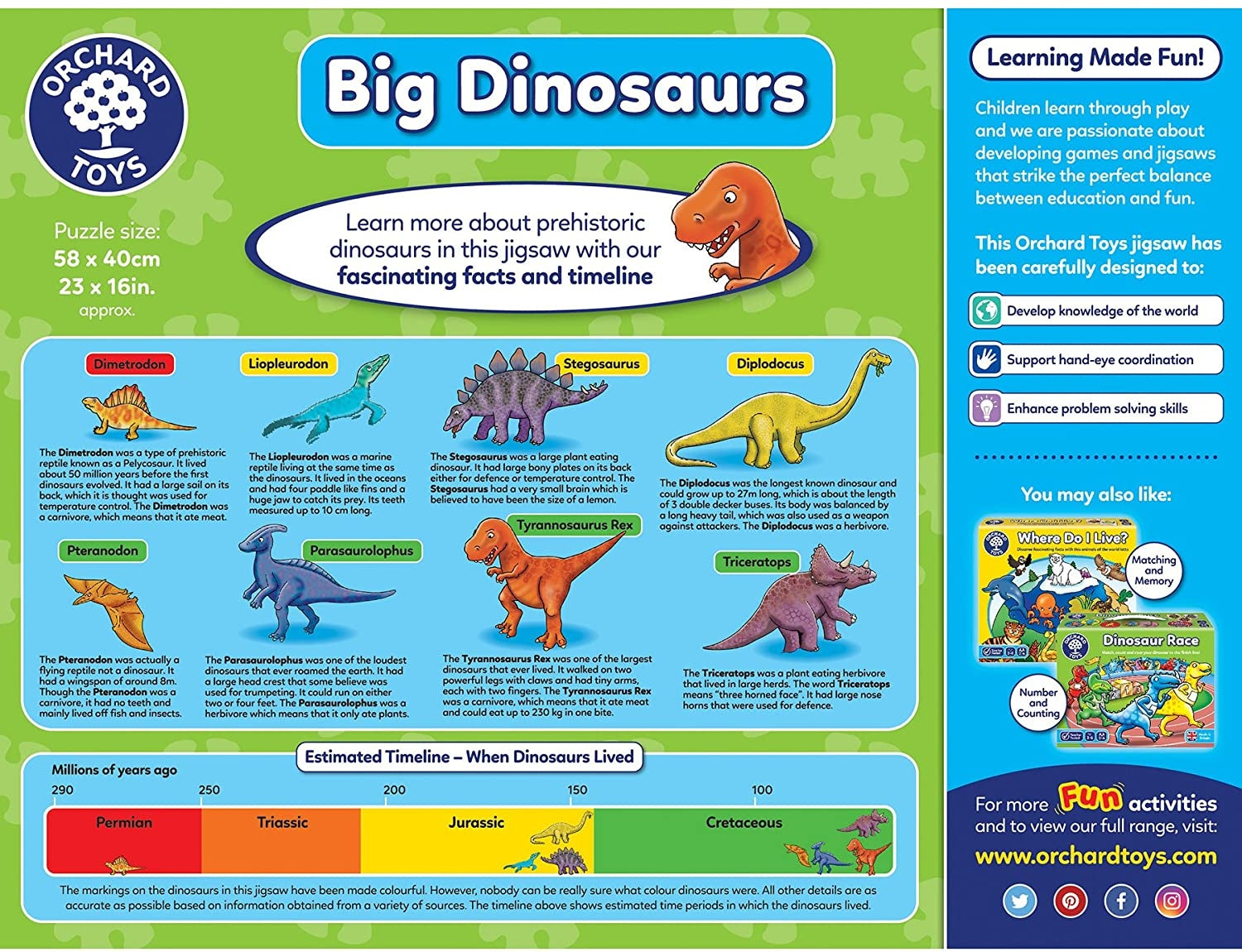 Orchard Toys Big Dinosaurs Jigsaw Puzzle