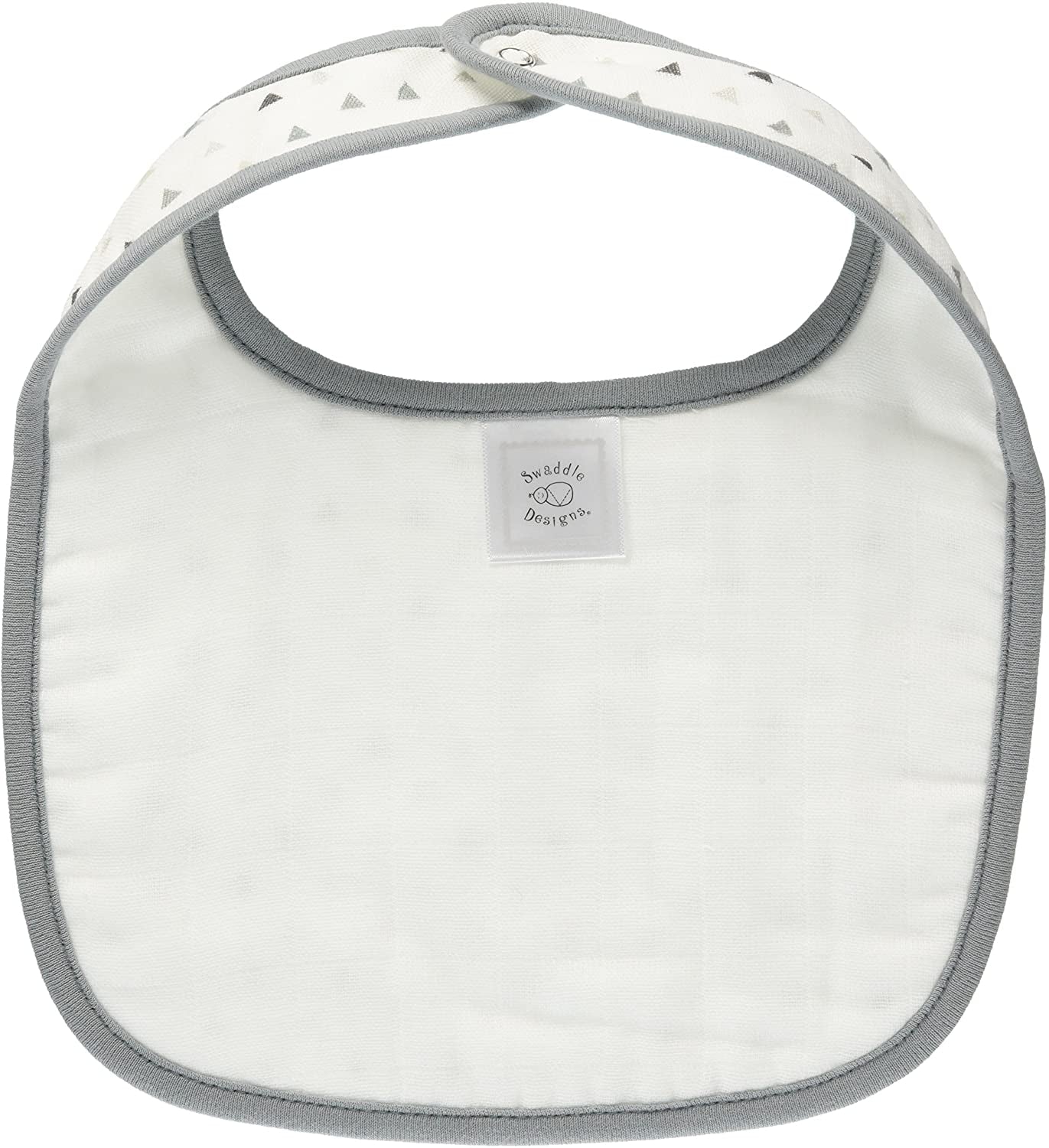 SwaddleDesigns Muslin Baby Bibs - Tiny Triangles & Serenity Stripes, 2pk (3 Colors) - Pupsik Singapore