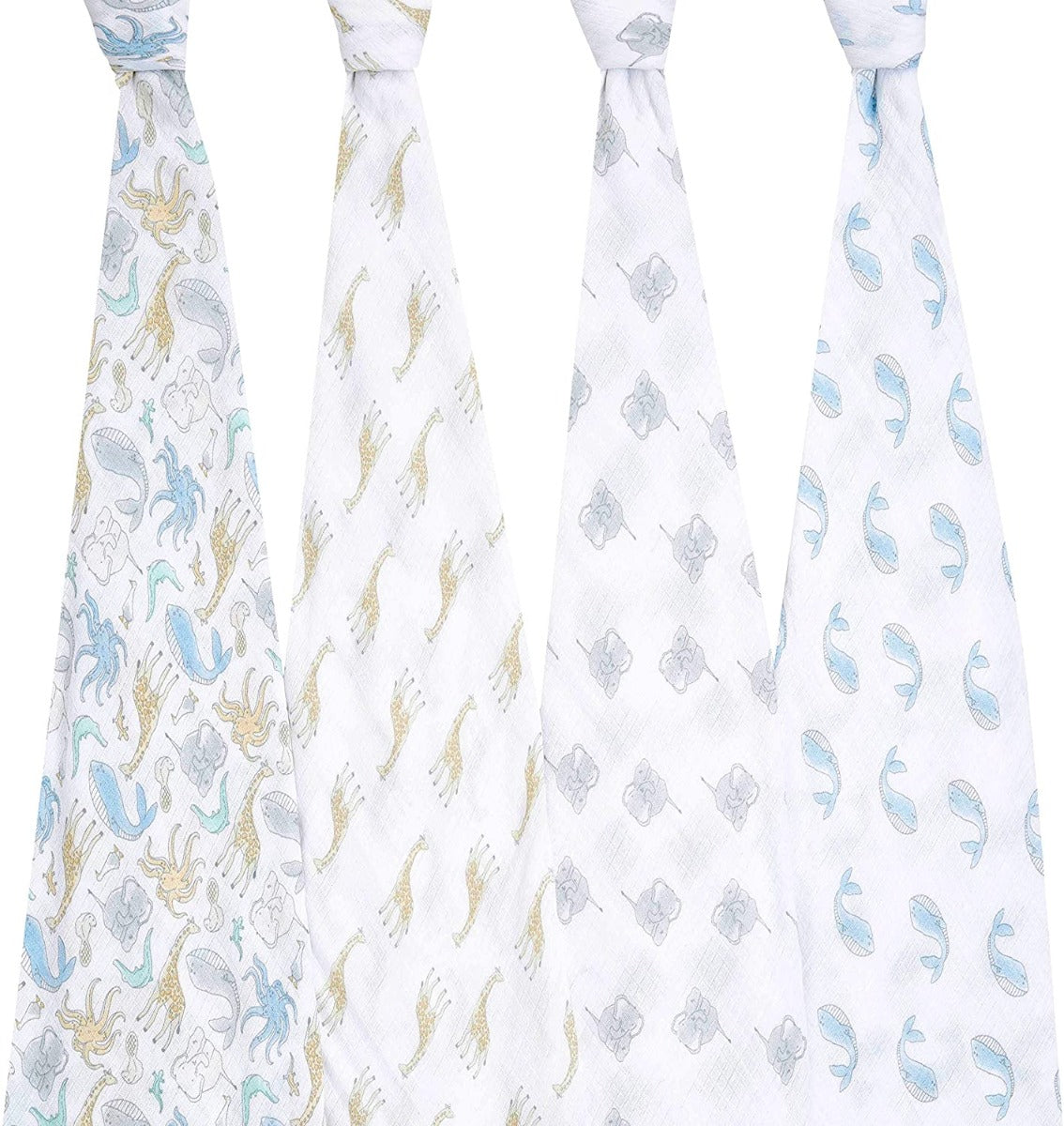Aden Anais Essentials Muslin Cotton Swaddle (44 x 44 in), 4pk (31 Designs) - Pupsik Singapore