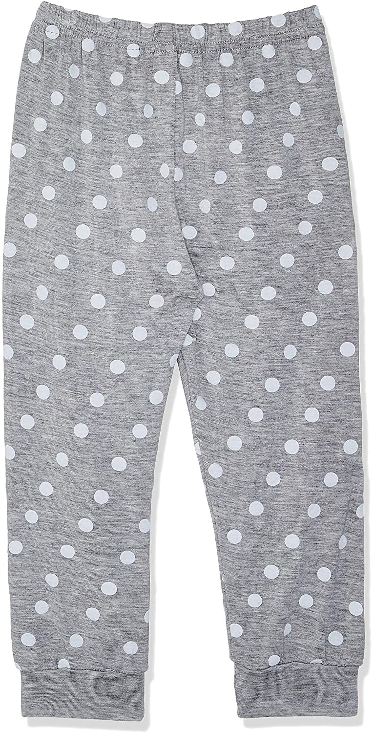 Baa Baa Sheepz Baby Long Sleeve Pyjama Set - Big Face Pink/Polka Dot Grey (5 Sizes)
