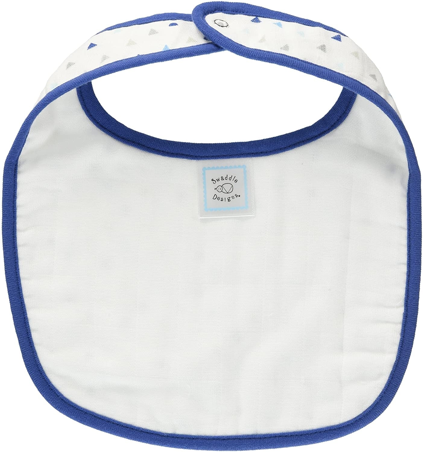 SwaddleDesigns Muslin Baby Bibs - Tiny Triangles & Serenity Stripes, 2pk (3 Colors) - Pupsik Singapore