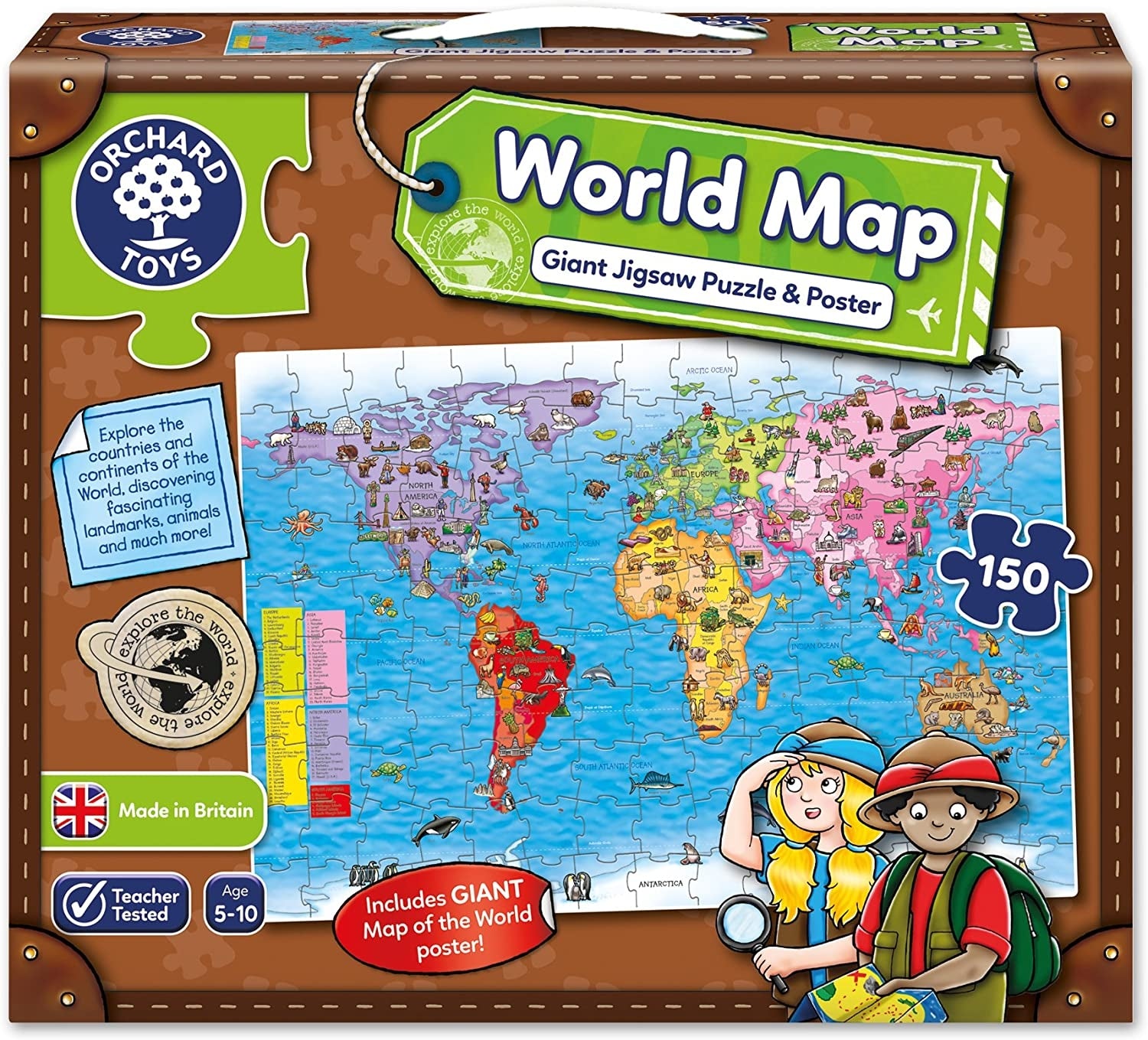 Orchard Toys World Map Giant Jigsaw Puzzle & Poster