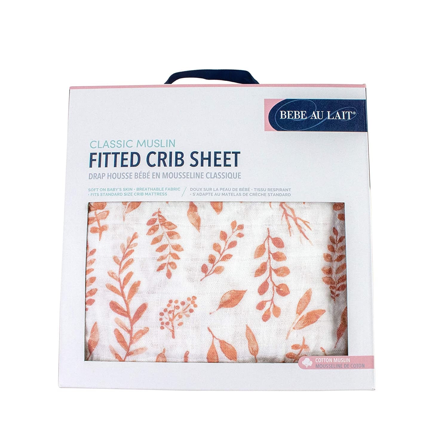 Bebe Au Lait Classic Muslin Fitted Crib Sheet (70x130cm) (18 Designs) - Pupsik Singapore