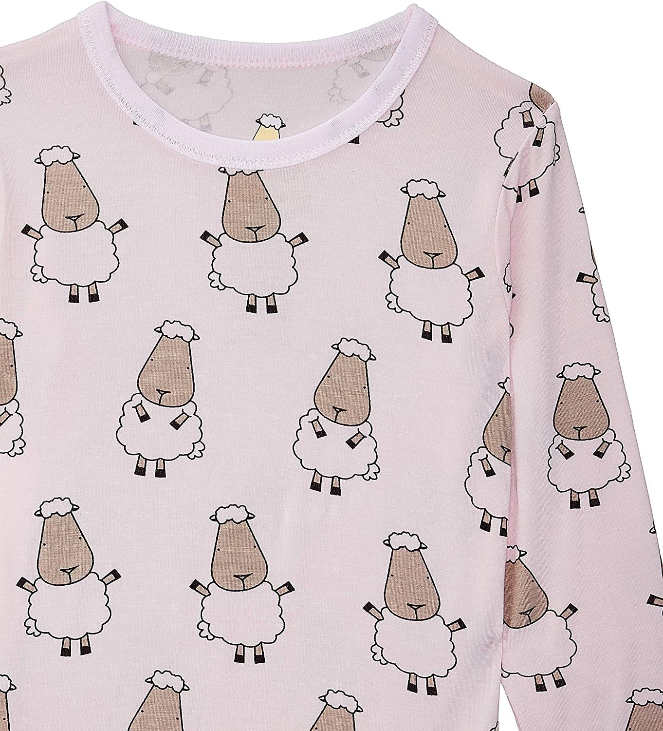 Baa Baa Sheepz Baby Long Sleeve Pyjama Set - Big Sheep Pink/Big Moon & Sheep Grey