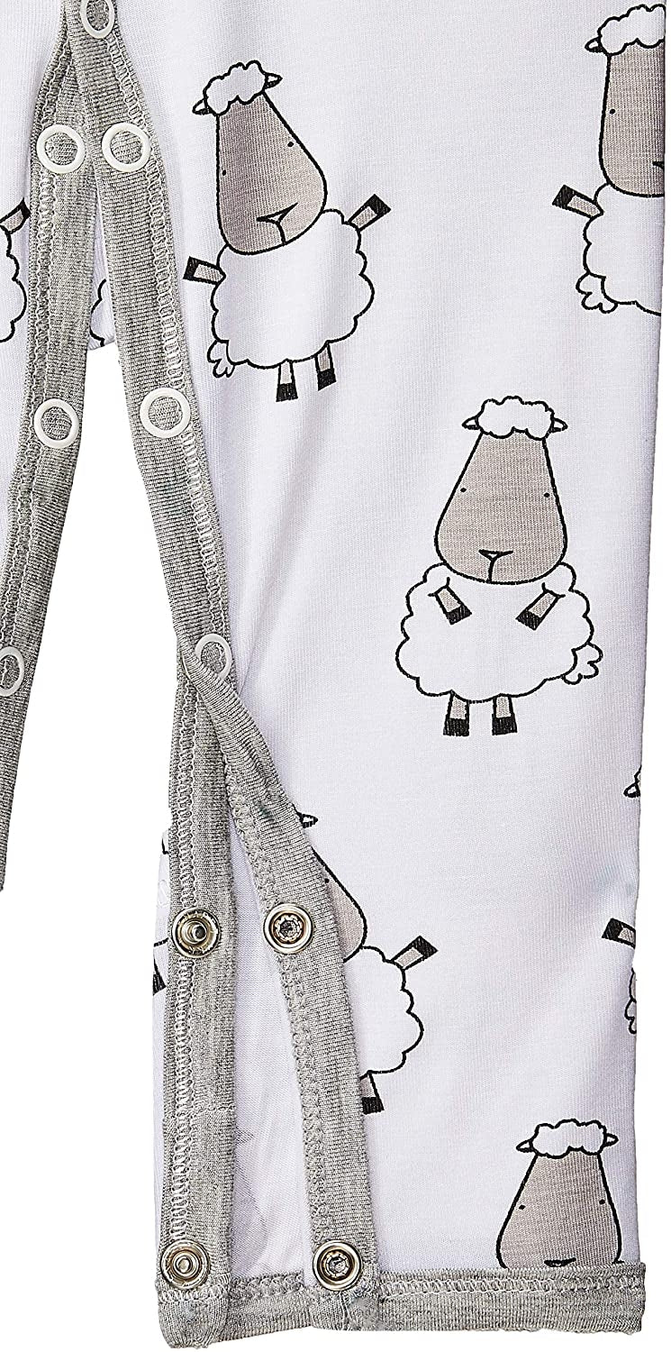 Baa Baa Sheepz Baby Middle Snap Romper - Big Sheep White (2 Sizes)