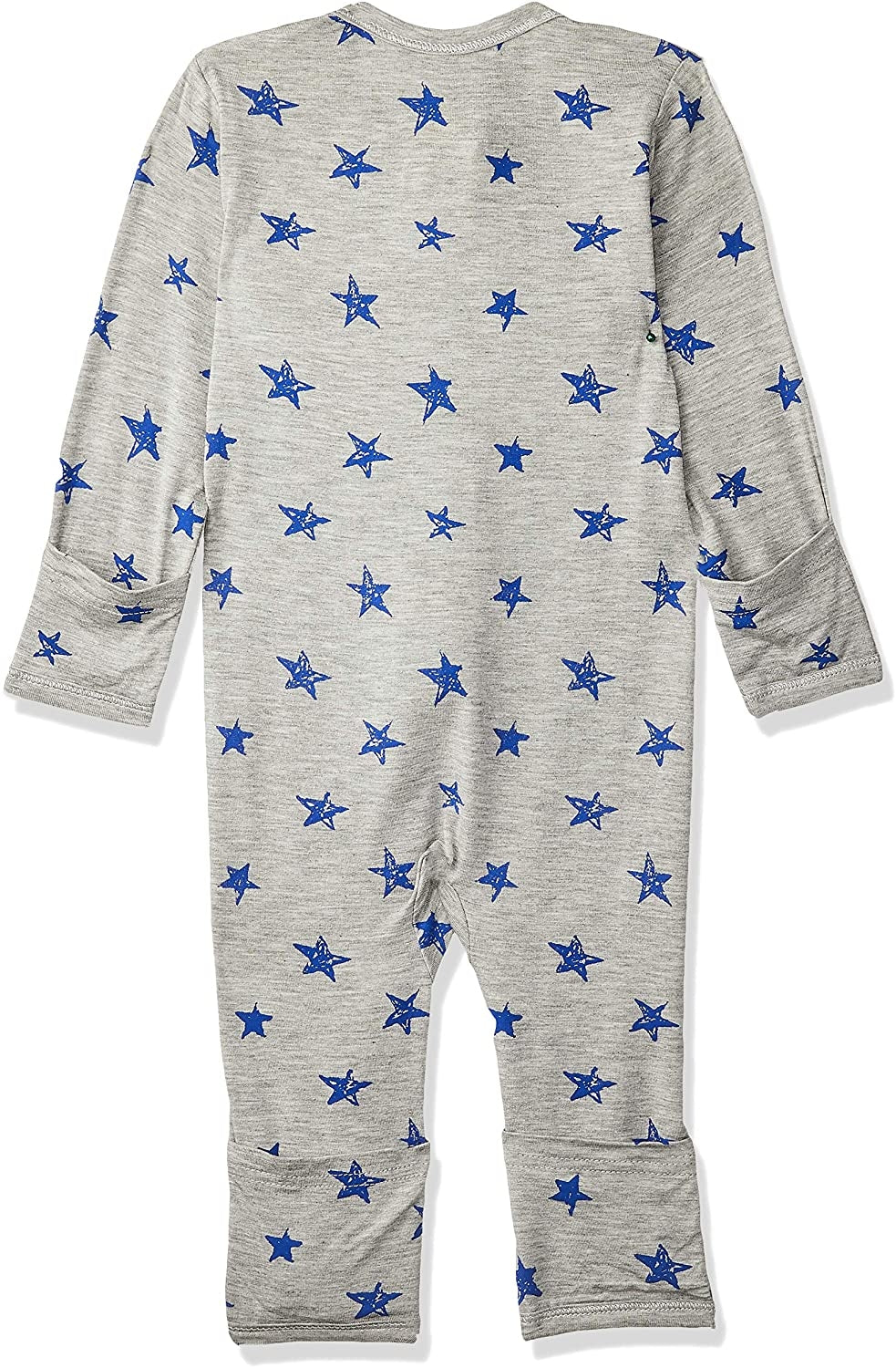 Baa Baa Sheepz Baby Zip Romper - Blue Star Grey