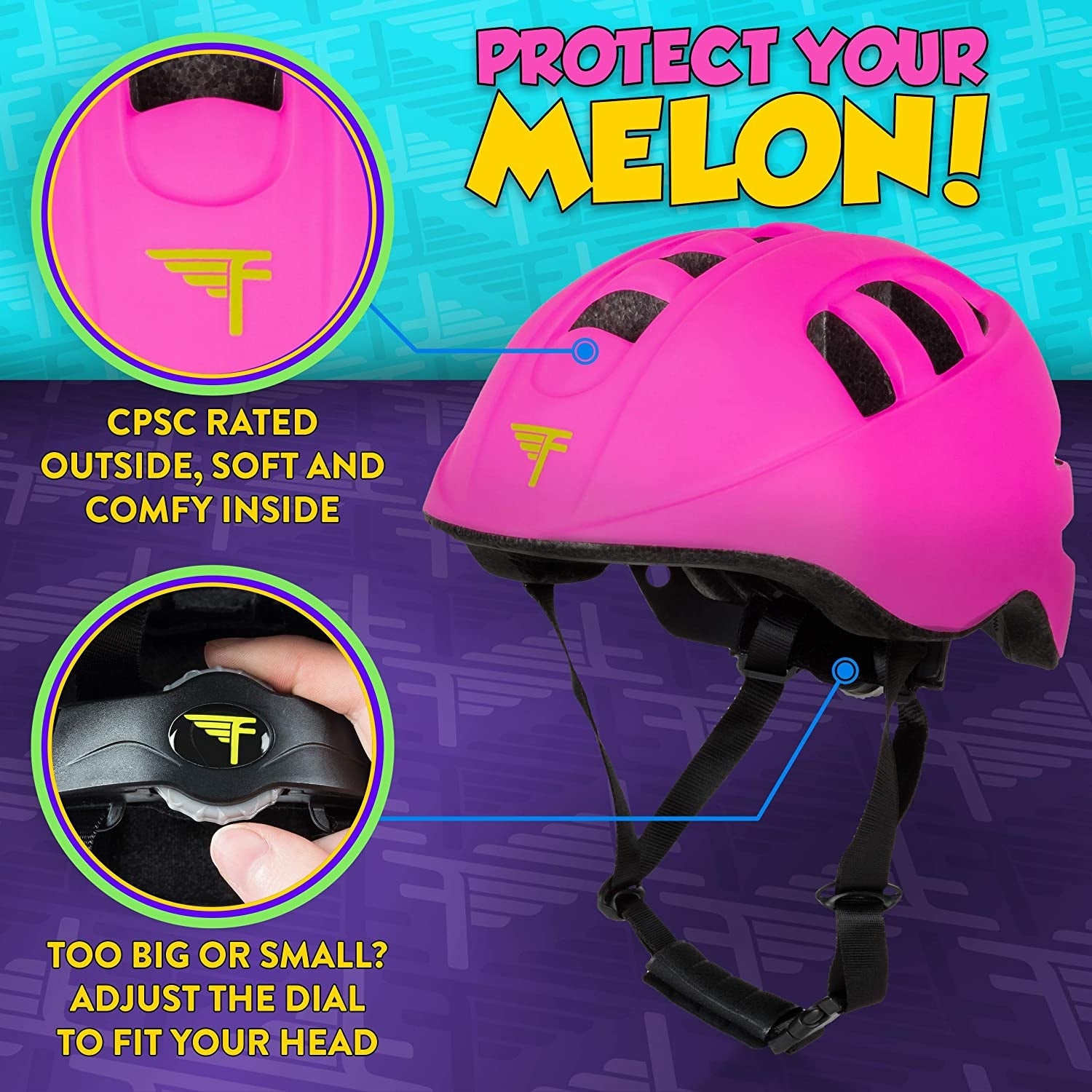 Flybar Junior Sports Helmet - Pink