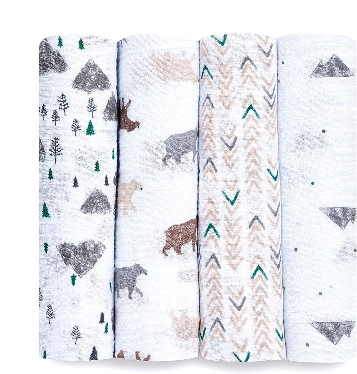 Aden Anais Essentials Muslin Cotton Swaddle (44 x 44 in), 4pk (31 Designs) - Pupsik Singapore