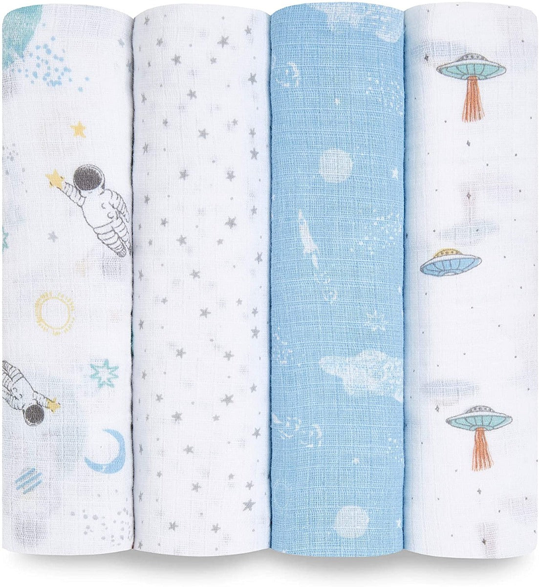 Aden Anais Essentials Muslin Cotton Swaddle (44 x 44 in), 4pk (31 Designs) - Pupsik Singapore